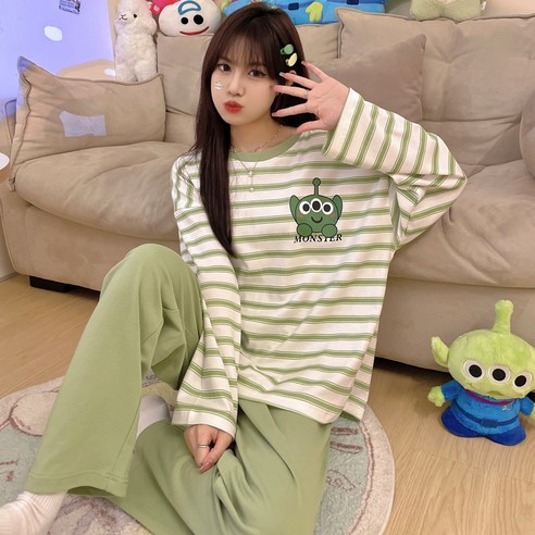 女 時尚 睡衣 上下 套裝 成年女性 成年女性 女裝 女人 女士 女士 家居服 四個季節