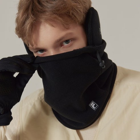 휠라골프 방한 넥워머 - 스포츠마스크, 로켓배송, 폴리에스터 소재, 블랙, ONE SIZE