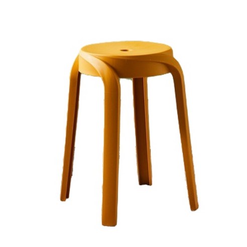 에이홈 인테리어 원형 플라스틱 카페 대기 의자, 옐로우
