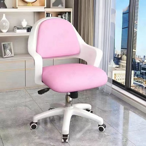 다임 컬러풀 홈 오피스 메쉬 컴퓨터 의자, 화이트 핑크