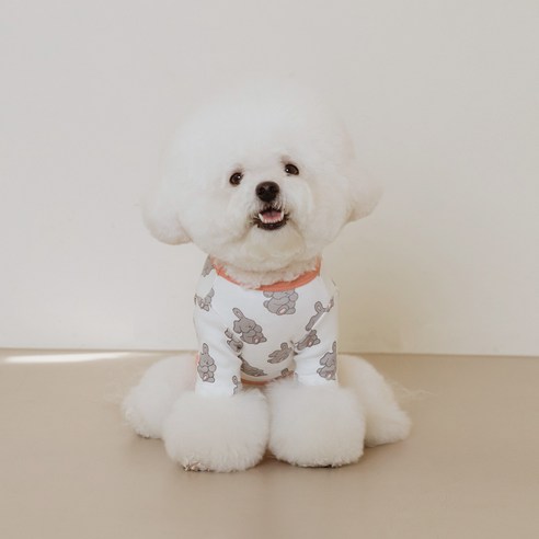 리카리카 강아지 커들리 토이 티셔츠, 인디핑크, 1개