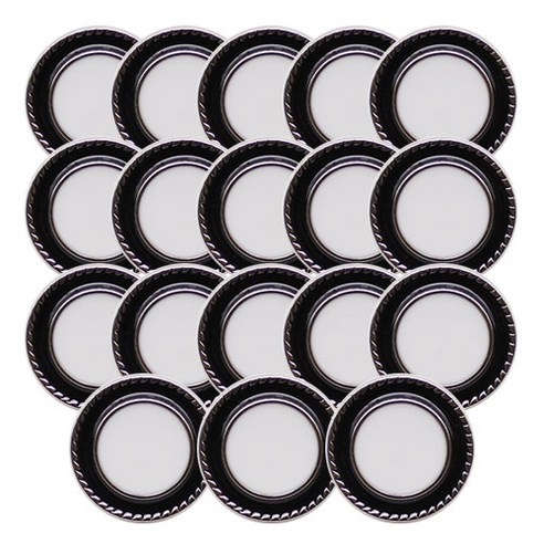 동대문단추왕 사출 금속 보석 단추 테원 15mm, 화이트니켈, 18개