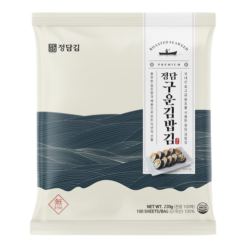 정담김 정담 구운 김밥김 100p, 220g, 1개