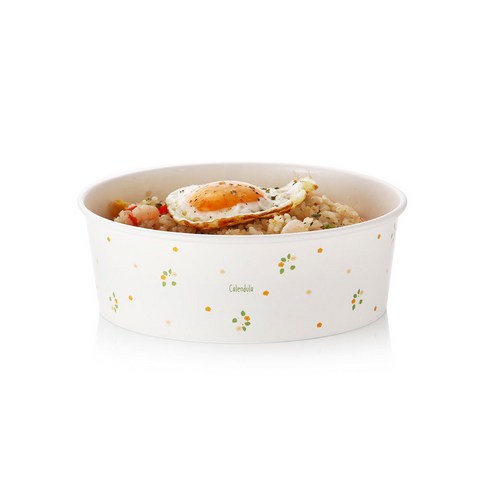 더담다 카렌듈라 다회용 종이용기 1080ml, 1개입, 50개