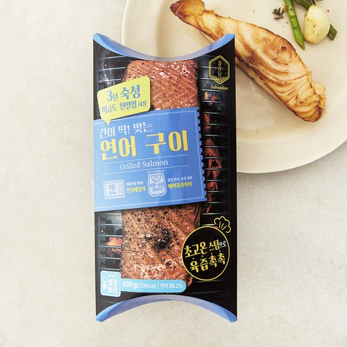 설래담 연어구이, 1개, 100g