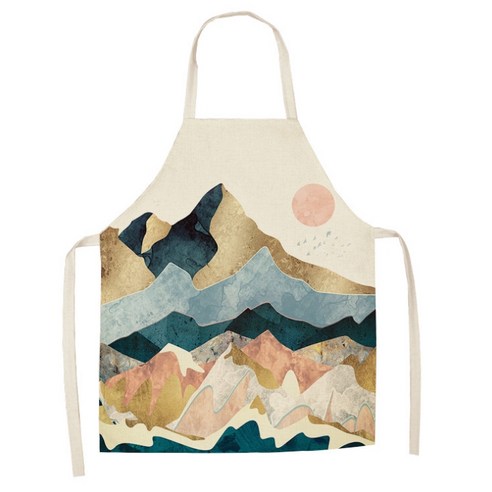 에이홉 풍경 일러스트 앞치마 68 x 55 cm, IT 07, 1개
