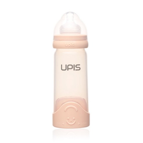 유피스 일회용 젖병 250ml, 3~13개월, 핑크베이지