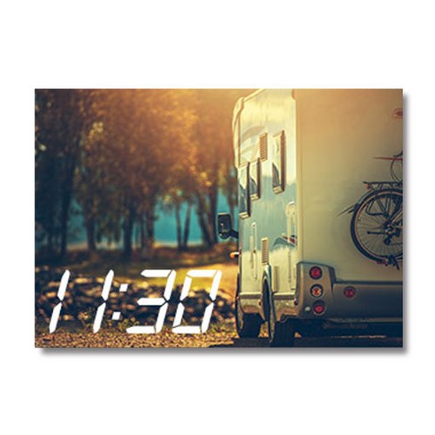 홈마인 LED 캔버스 프린팅 액자 시계 캠핑, A3-HM-CAMPING-24