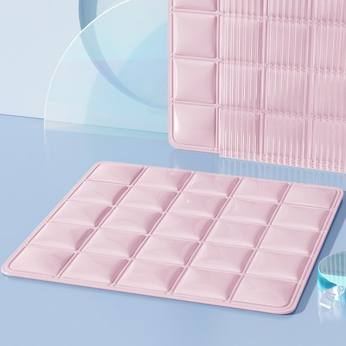 바디보 반려동물 사각 여름 쿨 매트, 핑크, 1개