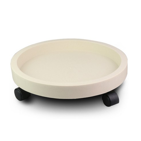 이동식 원형 화분 받침대 FS006, 베이지