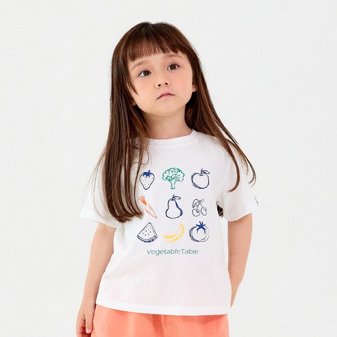 베지터블테이블 아동용 하프 슬리브 티셔츠
