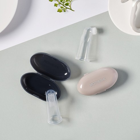 부드럽고 안전한 아기 첫 칫솔, 마더케이 손가락 칫솔