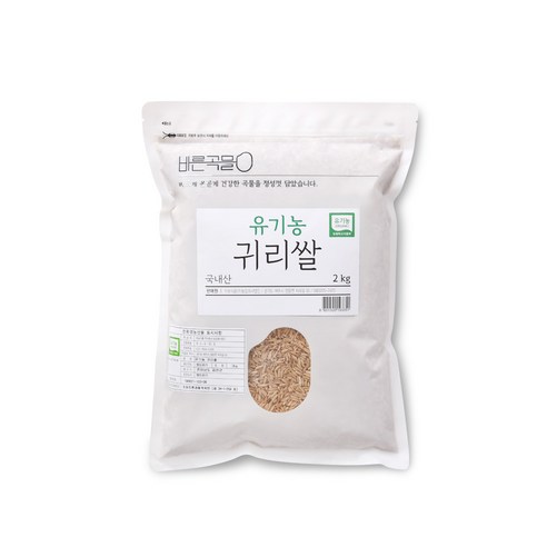 바른곡물 국내산 유기농 귀리쌀, 2kg, 1개