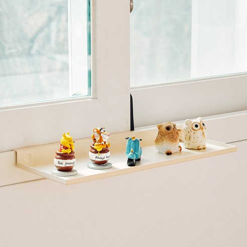 하이라인 써니씰 걸이형 철제 다용도 창틀선반 400, 아이보리, 1개