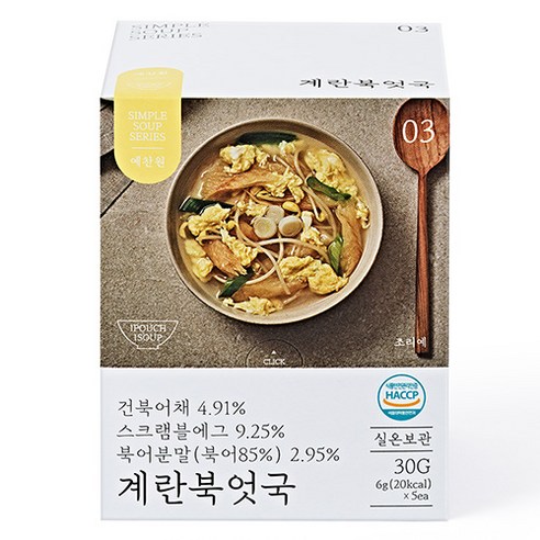 예찬원 계란북엇국, 30g, 1개 이엔미소장국