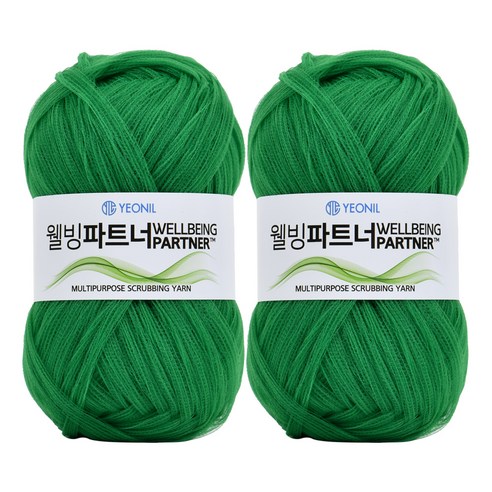 브랜드얀 웰빙파트너 뜨개실 2p, 그린