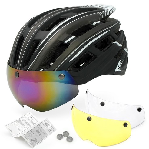 ACEPEED 자전거 고글 헬멧, 블랙과 화이트 2색상을 소개합니다! 킥보드/스케이트