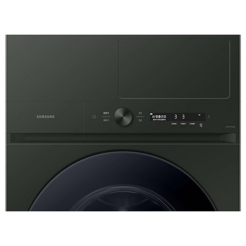 삼성전자 BESPOKE 그랑데 AI 원바디 Top-Fit 세탁기 + 건조기 25kg + 22kg WF2522HDFFK 방문설치, 새틴 그린