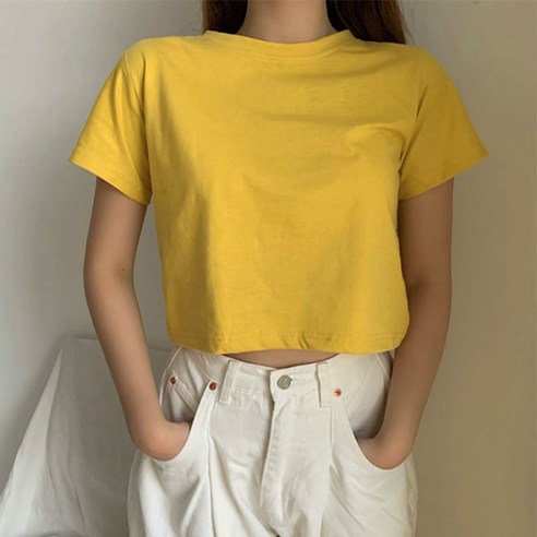 크롭티 선빛정보통신 여성용 레미 크롭 반팔티 Best Top3