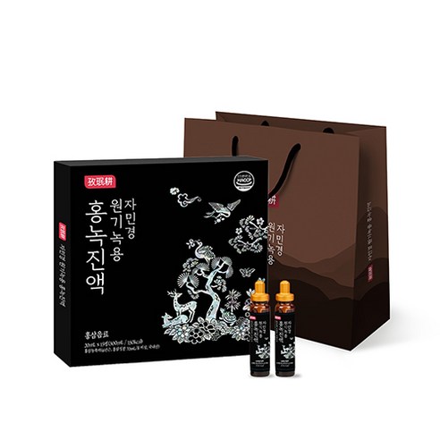 자민경 6년근 홍삼 원기녹용 홍녹진액 15p + 쇼핑백, 300ml, 1개