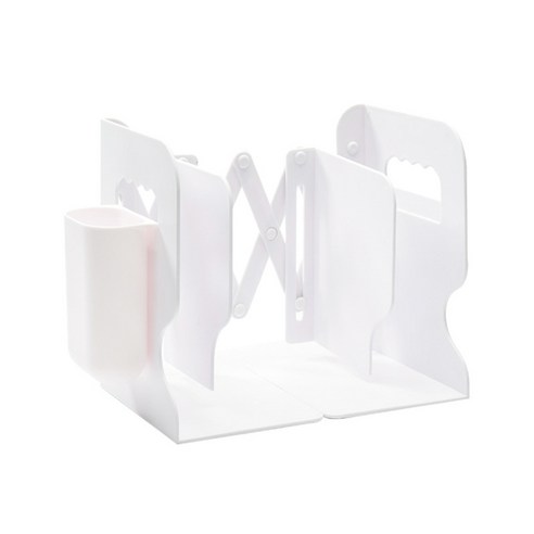 휴템 자바라 책꽂이 플라스틱 필통포함, 화이트