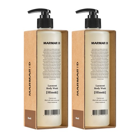 마르마르디 락센트 바디워시 히노끼향, 488ml, 2개