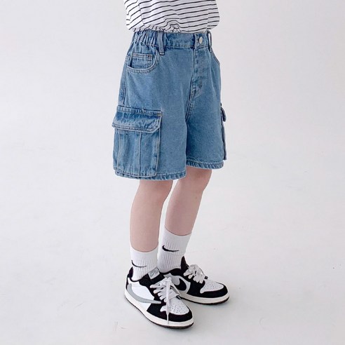 베리클로젯 남아용 유틸 카고 데님 팬츠
