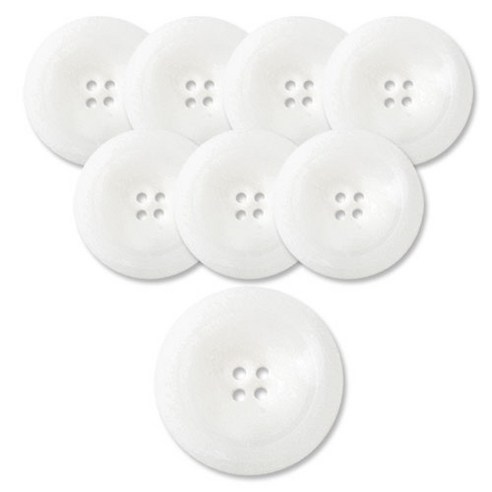 동대문단추왕 무광 코트 가디건 단추 15mm, 화이트텔미, 8개
