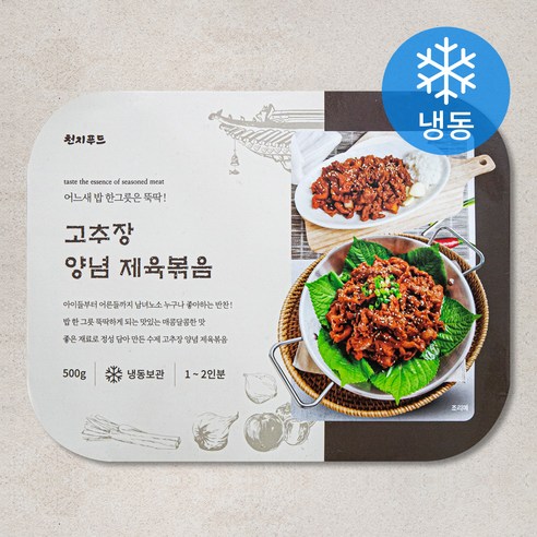 천지푸드 고추장양념 제육볶음 (냉동), 500g, 1팩