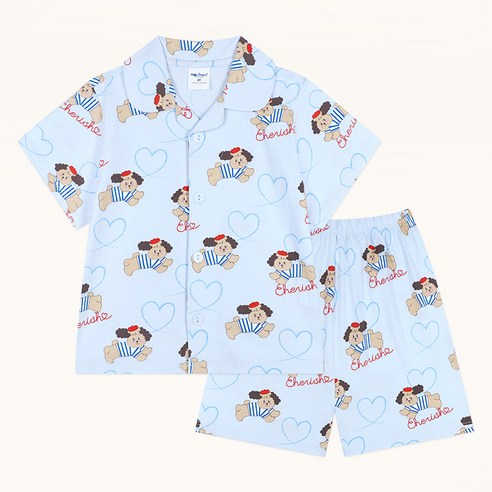 몰리멜리프렌즈와 함께하는 꿈나라 여행: 꼬마 댕댕이 파자마 세트 키즈파자마