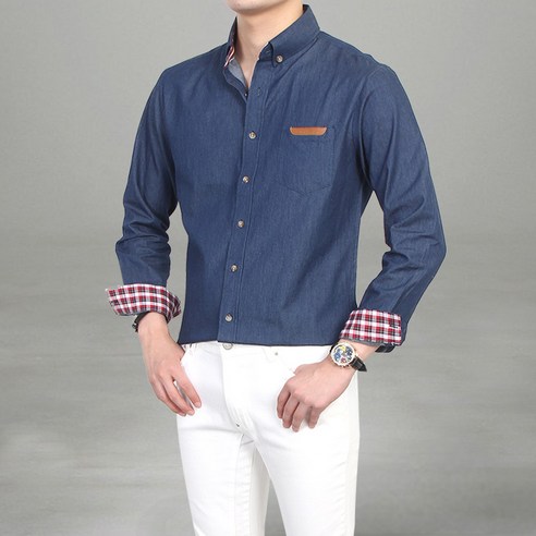더마인드 남성용 데님셔츠 703NB08