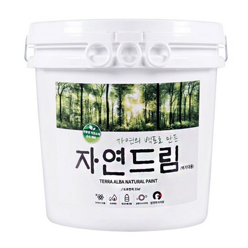 이오세라믹황토 자연드림 백토 페인트 11kg, 화이트, 10L, 1개