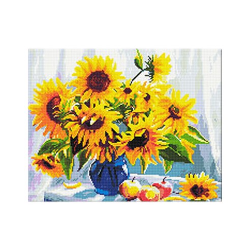 코쿼드 DIY 액자형 보석십자수 세트 40 x 50 cm, DP608 해바라기 연가, 1세트