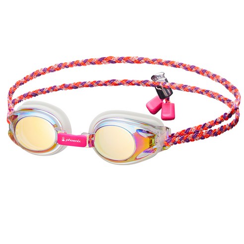 피닉스 아동용 벨루가 미러 패브릭 터치 안티포그 수경 PJ-1505JM FB TA, 핑크, 1개