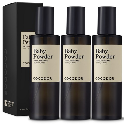 코코도르 룸 앤 패브릭 퍼퓸 섬유탈취제, 250ml, 3개, 베이비 파우더