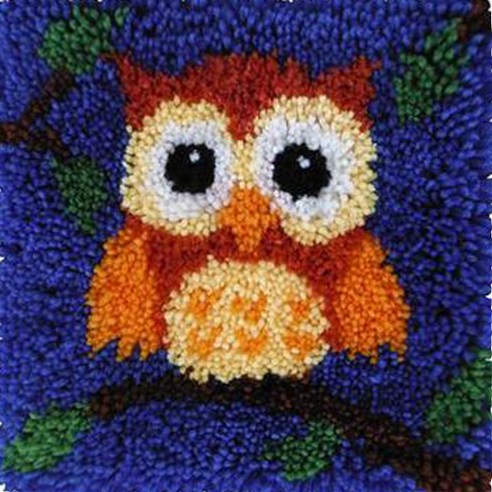 유엘스타일 스킬자수 쪼꼬미 방석 DIY 패키지 30 x 30 cm, 1개, D8밤부엉이