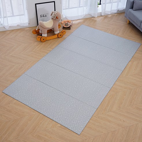 휴팡 강아지 미끄럼방지 PVC 접이형 매트 6T, 양탄자그레이