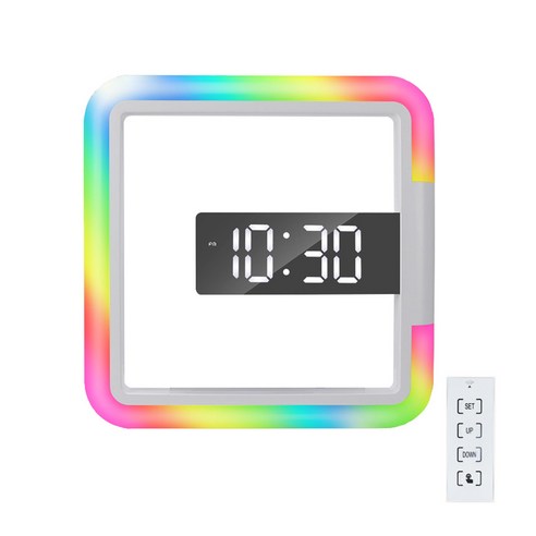 MURRAY LED 레인보우 스퀘어 벽걸이 시계 무드등 TIME24, 혼합색상의 최저가를 확인해보세요.