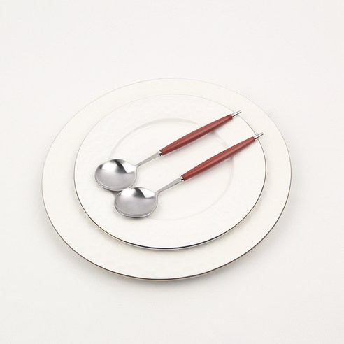보겐 몽블랑 큐티 커트러리 디저트스푼, 레드, 2개
