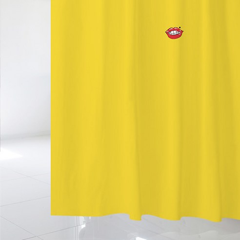 디자인수풀 북유럽 스타일 샤워 커튼 sc600 L 1800 x 1880 + 스테인리스 고리 12p + 화이트 커튼봉 풀세트, 1세트