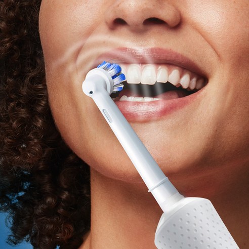 오랄비 바이탈리티 초미세모 화이트 전동칫솔, D100, 1개