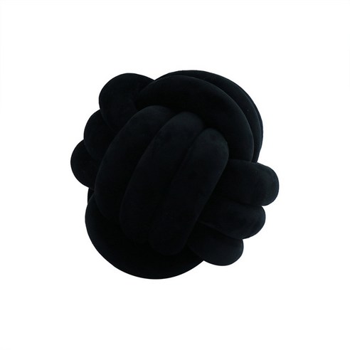 뷰넷 라운드 꼬임 매듭 쿠션, 블랙 원형쇼파쿠션
