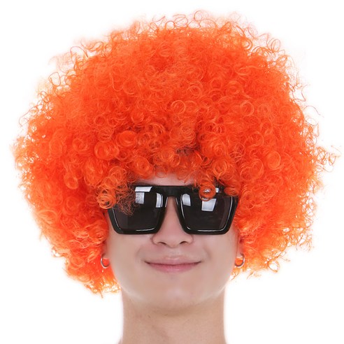 파티공구 점보 파티 가발, 오렌지, 1개