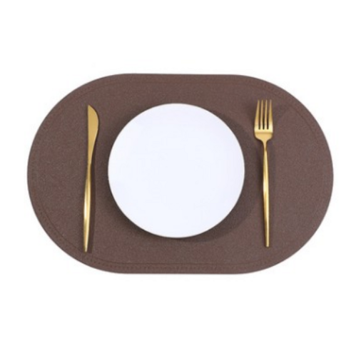 키친어썸 가죽 식탁매트, 버건디, 45 x 30 cm