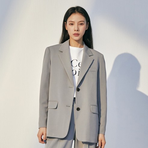 미쏘 여성용 테일러드 오버핏 싱글 자켓