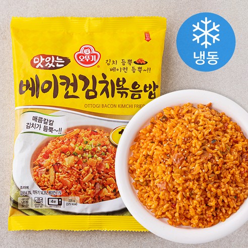 오뚜기 맛있는 베이컨 김치 볶음밥 (냉동), 225g, 3개 김치볶음밥누룽지 Best Top5