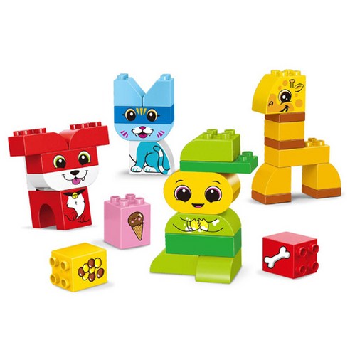 Funny Blocks 애완동물 레고호환블록 566-252, 혼합색상