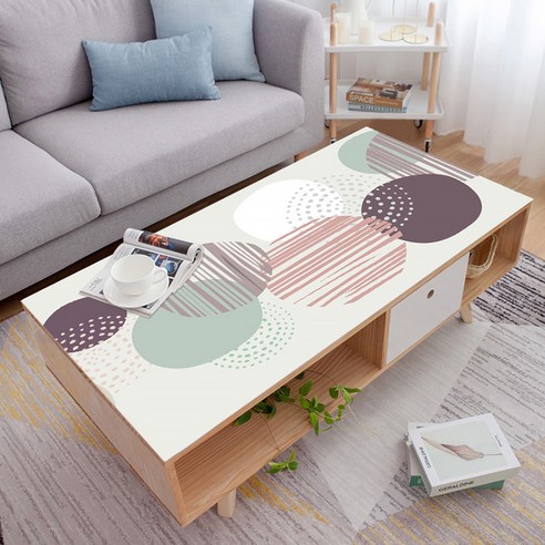 마켓에이 기하학 방수 PVC 테이블매트, TYPE12, 70 x 130 cm