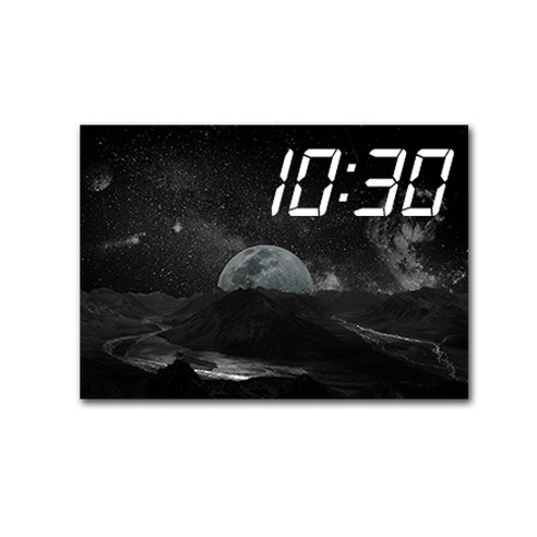 LED 시계 캔버스 프린팅 액자 시리즈 밤하늘 앤 우주 36종, 소나무  36