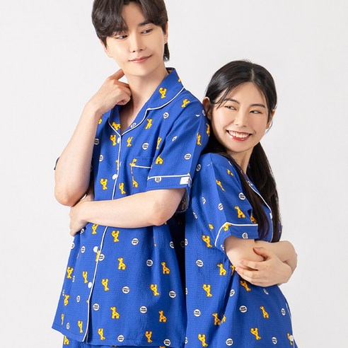 팬콧 여름용 반팔 카라 잠옷: 편안함과 스타일이 하나 된 세트